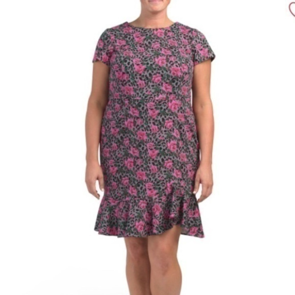 BETSEY JOHNSON rose cheetah print dress